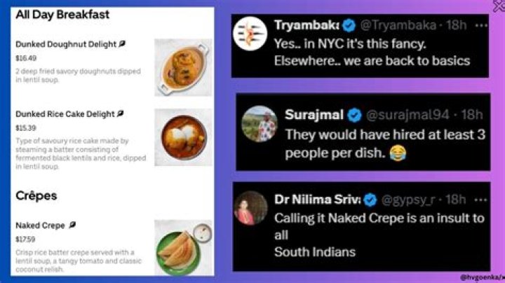 US restaurant lists Dosa as Naked Crepe & netizens are baffled; guess what it's calling Sambhar Vada – India TV