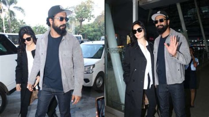 Vicky Kaushal holds Katrina Kaif's hand tight as they depart for New Year vacay
