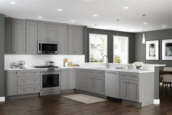 Quick Answer: What Color Kitchen Cabinets Go With Gray Walls