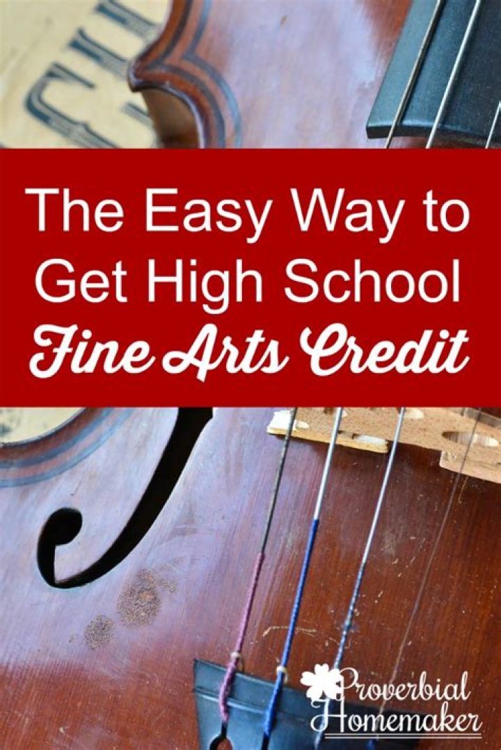 Quick Answer: What Is Considered A Fine Arts Credit In High School