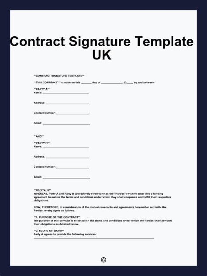 What Is Its On A Contract Signature Page