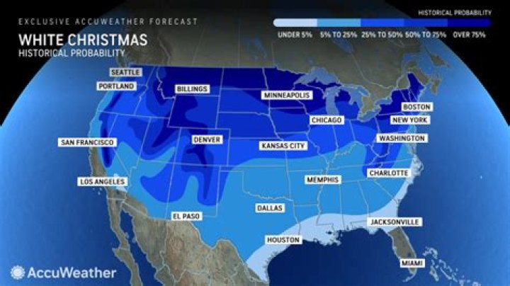 Will We Have Snow Near Me on December 25?
