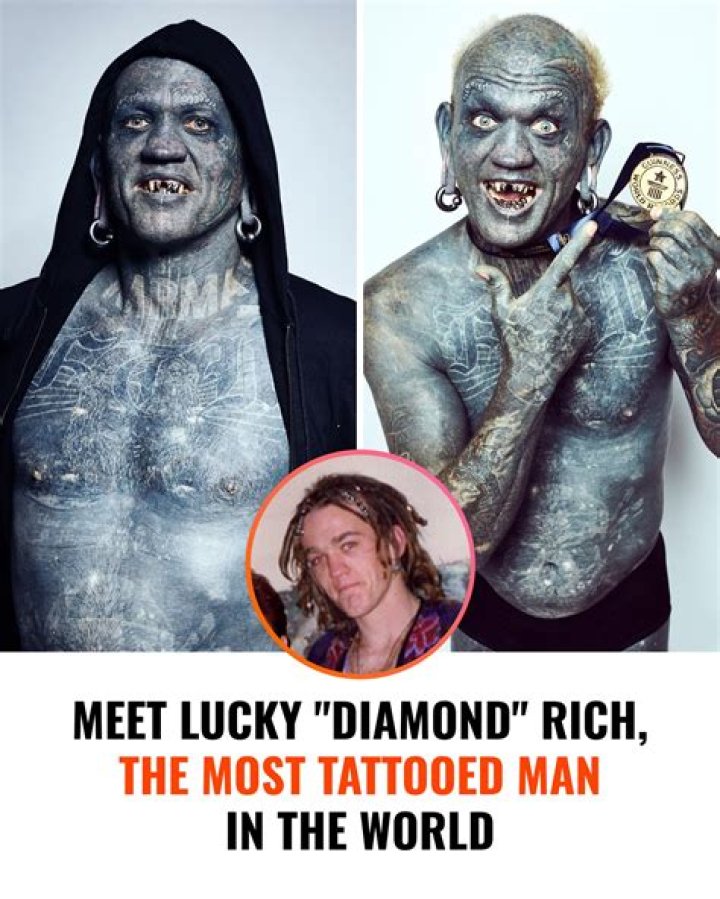 World's most tattooed man Lucky Diamond Rich literally has every inch covered in tattoos