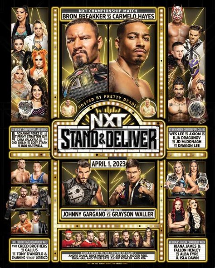 WWE NXT Stand & Deliver Full Match Card & Start Time